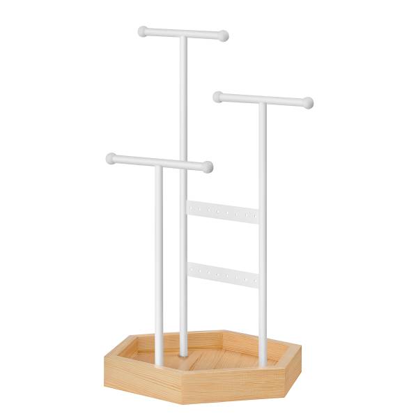 Schmuckhalter Fessej - Weiß - Eisen - 21 x 36 x 18 cm