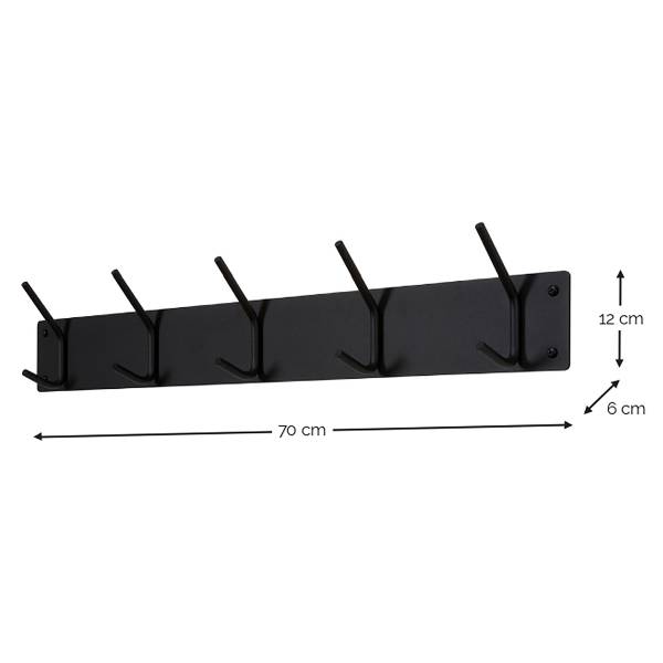 Garderobenleiste Falcao - Metall - Kaschmir - Breite: 70 cm