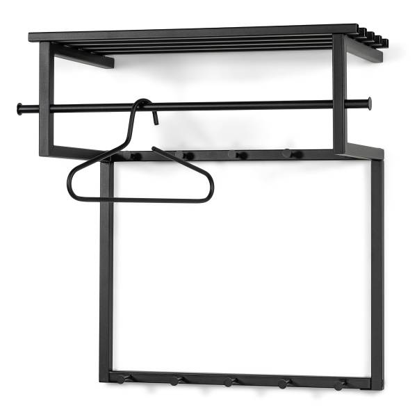 Wandgarderobe Norton - 76 cm - Metall - Schwarz