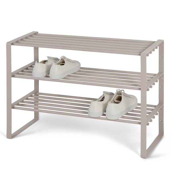 Schuhregal Welbeck mit 3 Ablagen - Metall - Kaschmir - Breite: 70 cm