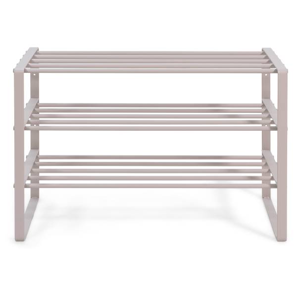 Schuhregal Welbeck mit 3 Ablagen - Metall - Kaschmir - Breite: 70 cm