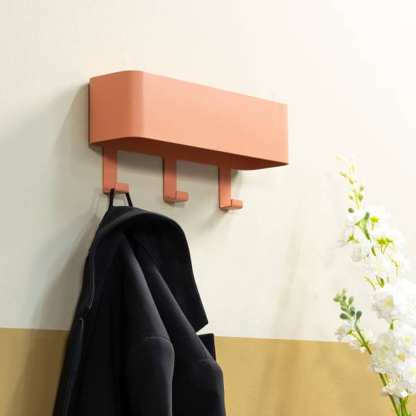 Garderobenleiste Dax Play - Metall - Apricot - Breite: 27 cm