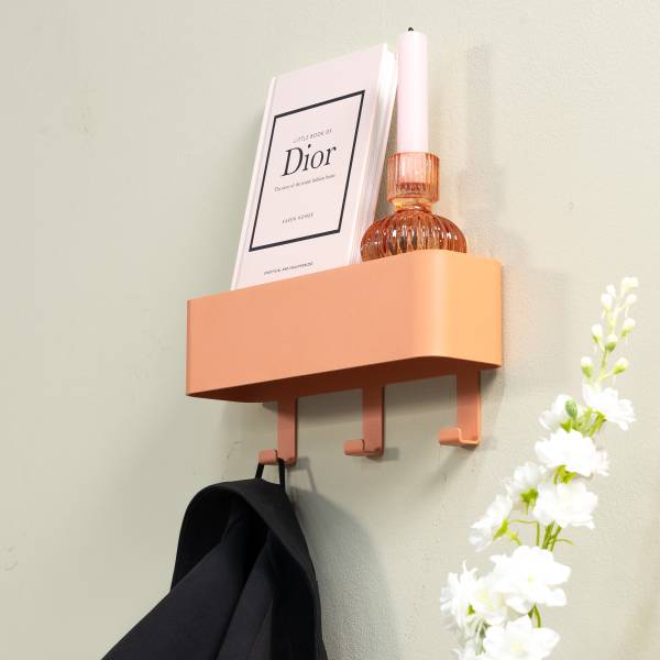 Garderobenleiste Dax Play - Metall - Apricot - Breite: 27 cm