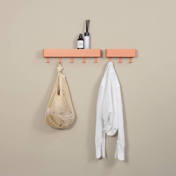 Garderobenleiste Dax Play - Metall - Apricot - Breite: 27 cm