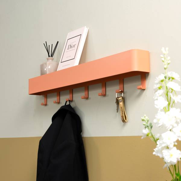 Garderobenleiste Dax Play - Metall - Apricot - Breite: 72 cm