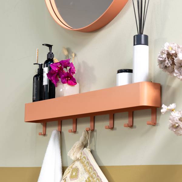 Garderobenleiste Dax Play - Metall - Apricot - Breite: 72 cm