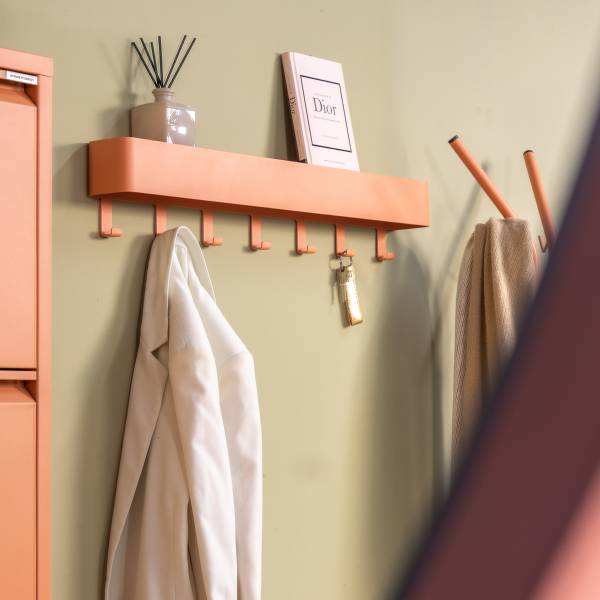 Garderobenleiste Dax Play - Metall - Apricot - Breite: 72 cm