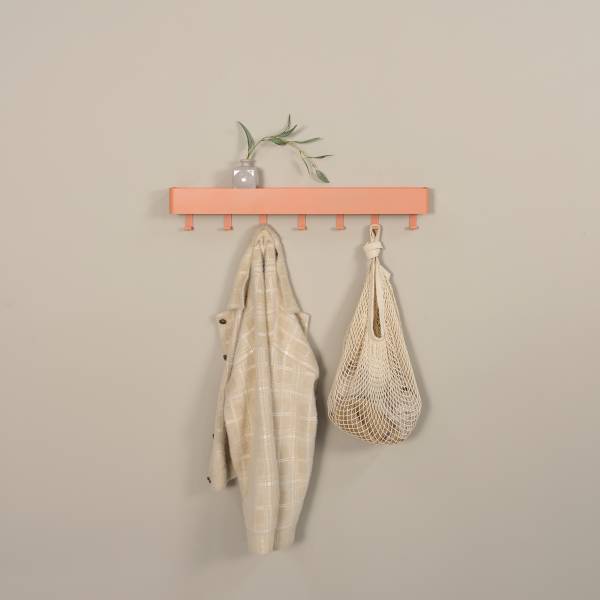Garderobenleiste Dax Play - Metall - Apricot - Breite: 72 cm