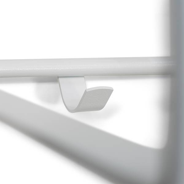Wandgarderobe Welbeck - 100 cm - Metall - Weiß