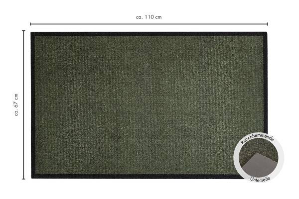 Sauberlaufmatte Touch - Grün - 67 x 110 cm