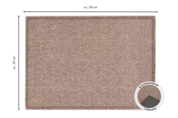 Sauberlaufmatte Gentle - Polyamid - Taupe - 39 x 58 cm