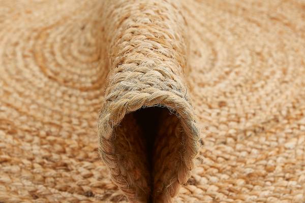 Teppich Mamda I - Jute - Natur - Durchmesser: 60 cm