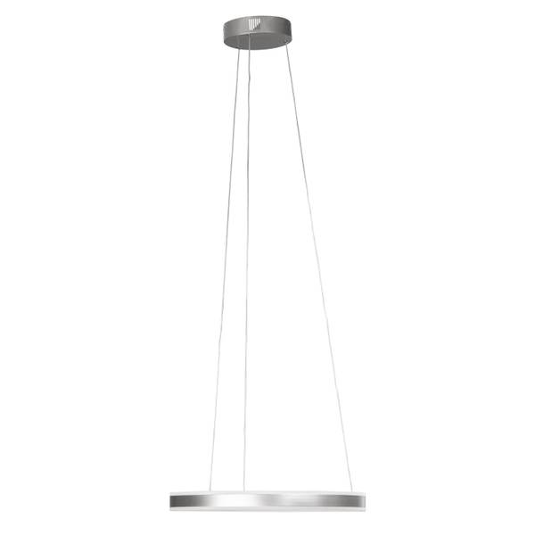 LED-Pendelleuchte Sirko Typ A - Eisen / Acrylglas - 1-flammig - Matt Nickel - Durchmesser: 50 cm