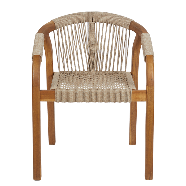 Gartenstuhl BAYONNE 2er-Set - Akazienholz/Polyester - Beige