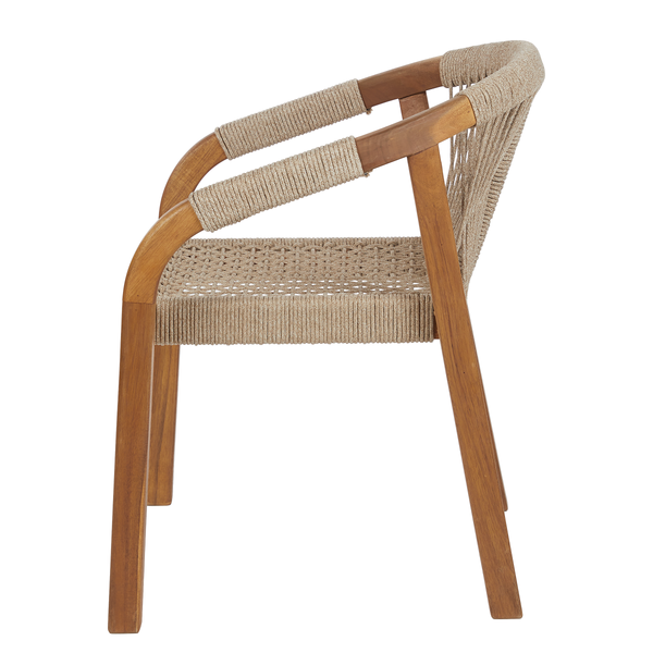 Gartenstuhl BAYONNE 2er-Set - Akazienholz/Polyester - Beige