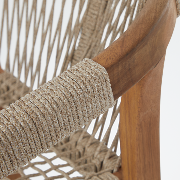 Gartenstuhl BAYONNE 2er-Set - Akazienholz/Polyester - Beige