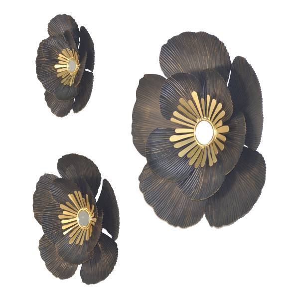 Metallbild Cauca Typ C - Eisen - Schwarz / Gold