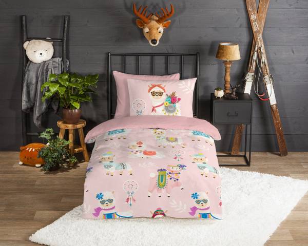 Flanell-Bettwäsche 33034 - 140 x 200/220 cm + Kissen 70 x 60 cm