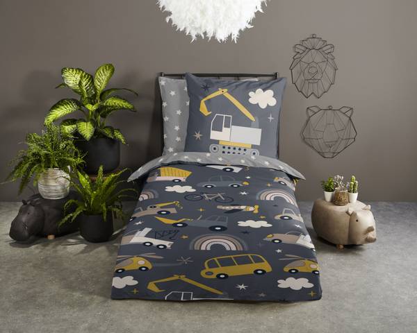 Renforcé-Bettwäsche 32086 - 135 x 200 cm + Kissen 80 x 80 cm