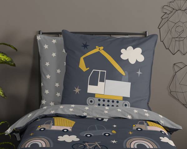 Renforcé-Bettwäsche 32086 - 135 x 200 cm + Kissen 80 x 80 cm