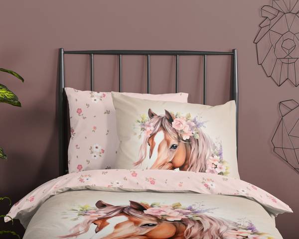 Renforcé-Bettwäsche 33107 - 140 x 200/220 cm + Kissen 70 x 60 cm