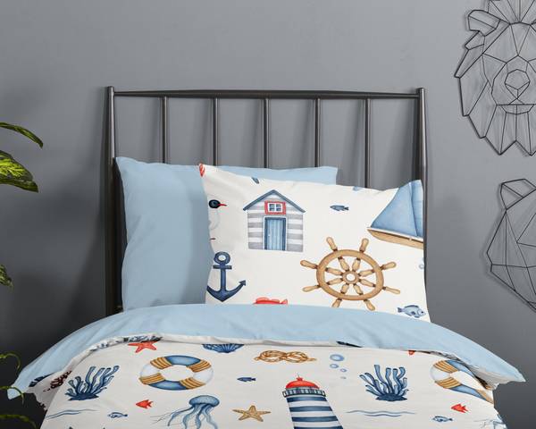 Renforcé-Bettwäsche 33087 - 100 x 135 cm + Kissen 60 x 40 cm