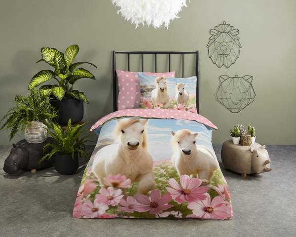 Renforcé-Bettwäsche 33158 - 140 x 200/220 cm + Kissen 70 x 60 cm