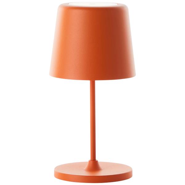 LED-Tischleuchte Kaami - Eisen / Kunststoff - 1-flammig - Orange - 2er Set