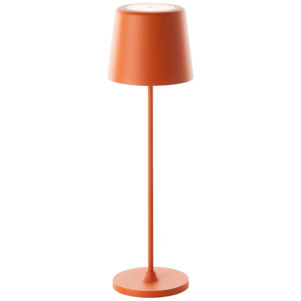 LED-Tischleuchte Kaami - Eisen / Kunststoff - 1-flammig - Orange - 2er Set