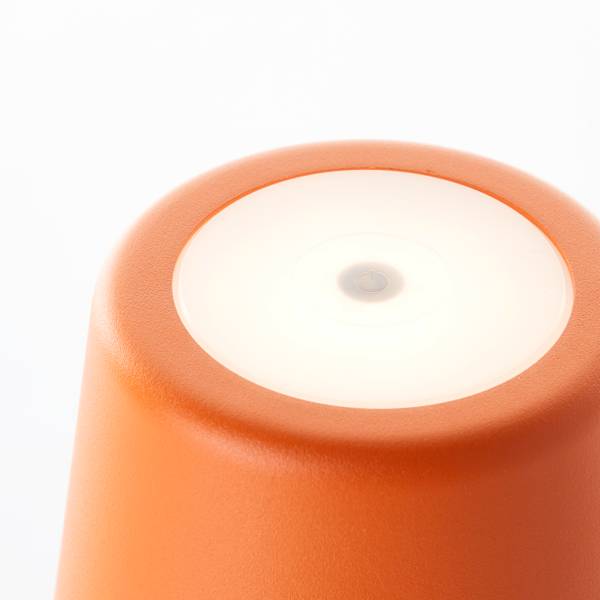 LED-Tischleuchte Kaami - Eisen / Kunststoff - 1-flammig - Orange - 2er Set