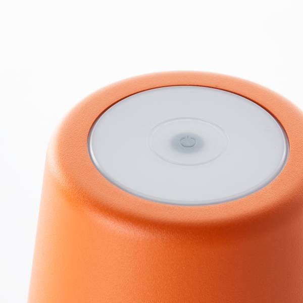 LED-Tischleuchte Kaami - Eisen / Kunststoff - 1-flammig - Orange - 2er Set