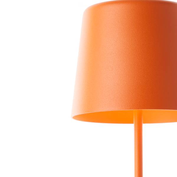 LED-Tischleuchte Kaami - Eisen / Kunststoff - 1-flammig - Orange - 2er Set
