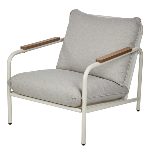 Gartensessel SOULGATE - Stahl - Beige - Beige