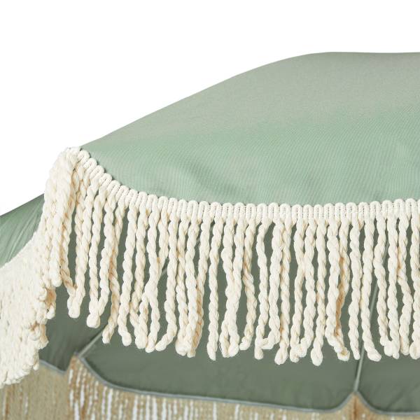Strandschirm BOHO LOUNGE - Buche/Polyester/Baumwollstoff -Grün - Grün