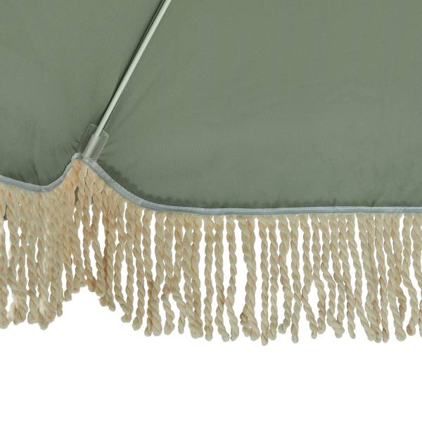 Strandschirm BOHO LOUNGE - Buche/Polyester/Baumwollstoff -Grün - Grün