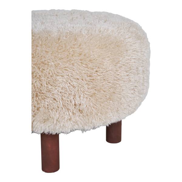Hocker Moun - Braun - Bouclé - 50 x 36 x 50 cm
