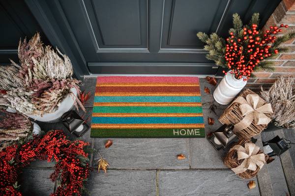 Fußmatte Mix Mats Colorful Stripes - Kokosfasern / PVC - Mehrfarbig