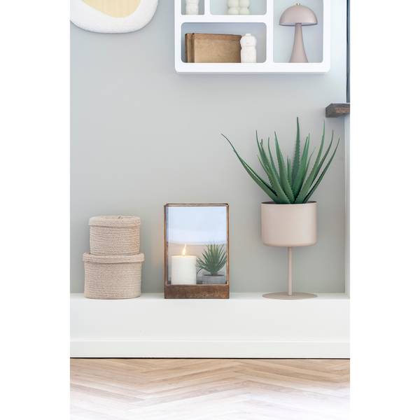 Pflanztopf Trofa - Beige - Stahl - 22 x 36 x 22 cm