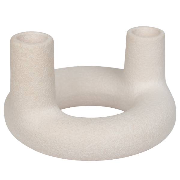 Kerzenhalter Pamfi - Beige - Keramik - 13 x 9 x 13 cm
