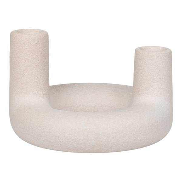 Kerzenhalter Pamfi - Beige - Keramik - 13 x 9 x 13 cm