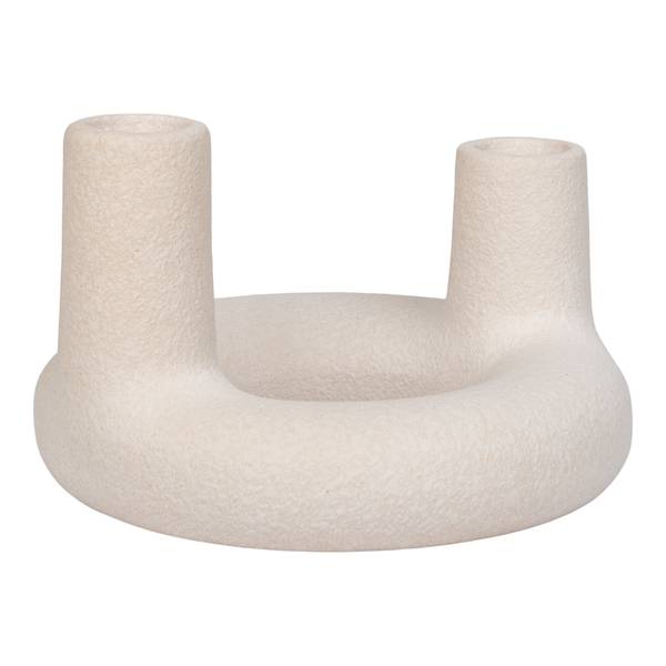 Kerzenhalter Pamfi - Beige - Keramik - 13 x 9 x 13 cm