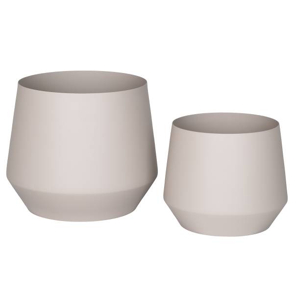 Pflanztopset Trofa 2-teilig - Beige - Stahl