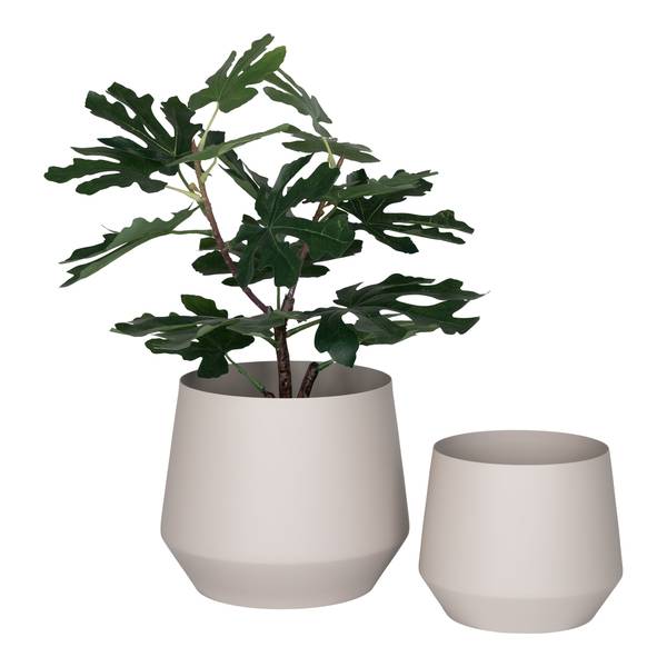 Pflanztopset Trofa 2-teilig - Beige - Stahl