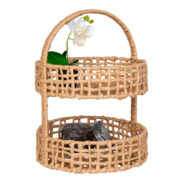 Tablett Anadia - Braun - Stahl - 29 x 39 x 29 cm