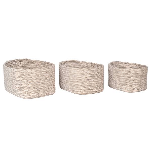 Korbset Cadima 3-teilig - Beige - Baumwollstoff