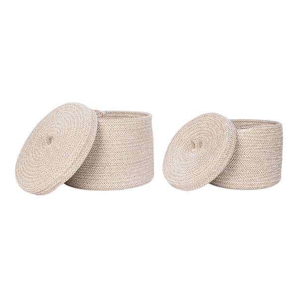 Korbset Sebal 2-teilig - Beige - Baumwollstoff