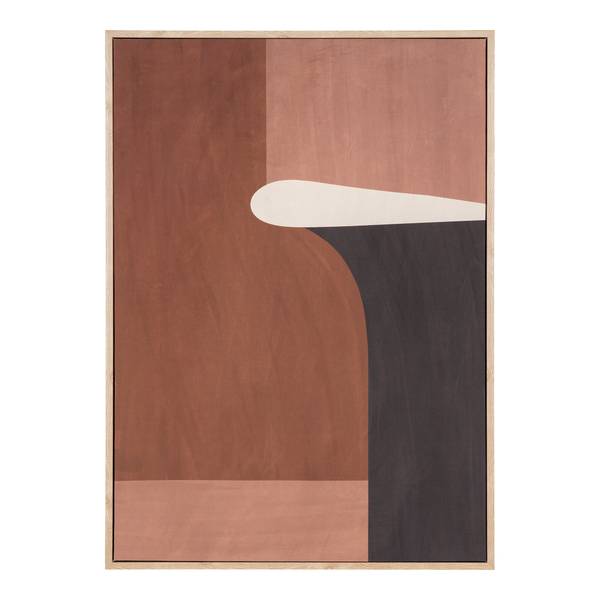 Kunstdruck Cape Town No.2 - Beige - Webstoff - 50 x 70 x 2.5 cm