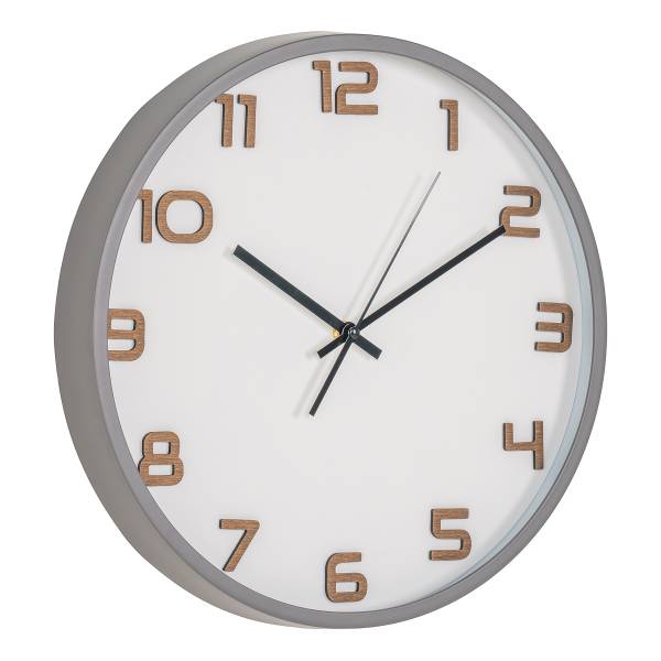 Wanduhr Greenwich - Grau - Acrylglas - 35 x 35 x 4.5 cm