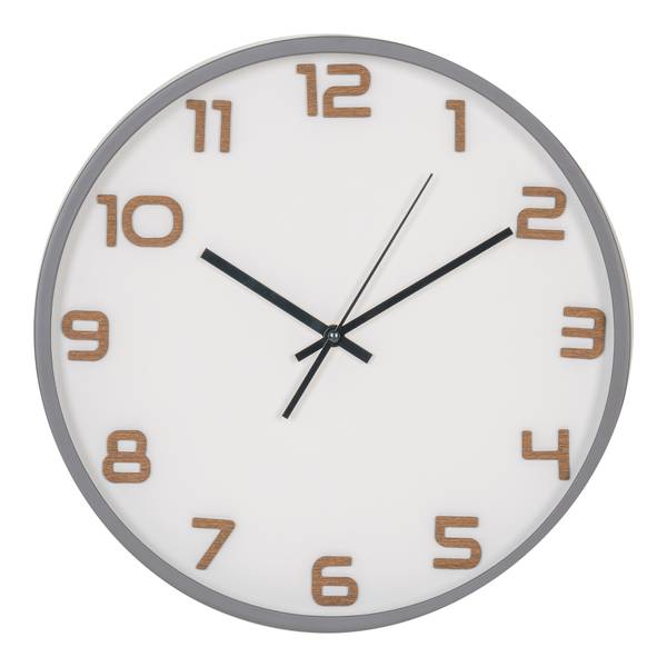 Wanduhr Greenwich - Grau - Acrylglas - 35 x 35 x 4.5 cm