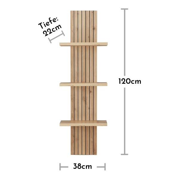 Wandregal Neyati - Eiche Artisan Dekor